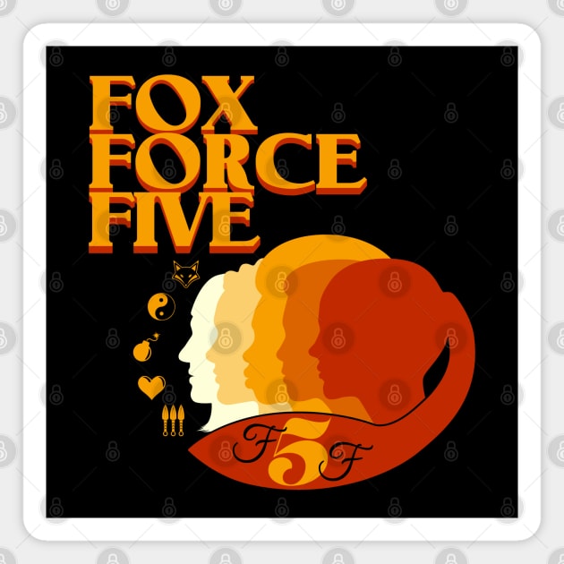 Fox Force Five (V4) Magnet by PlaidDesign